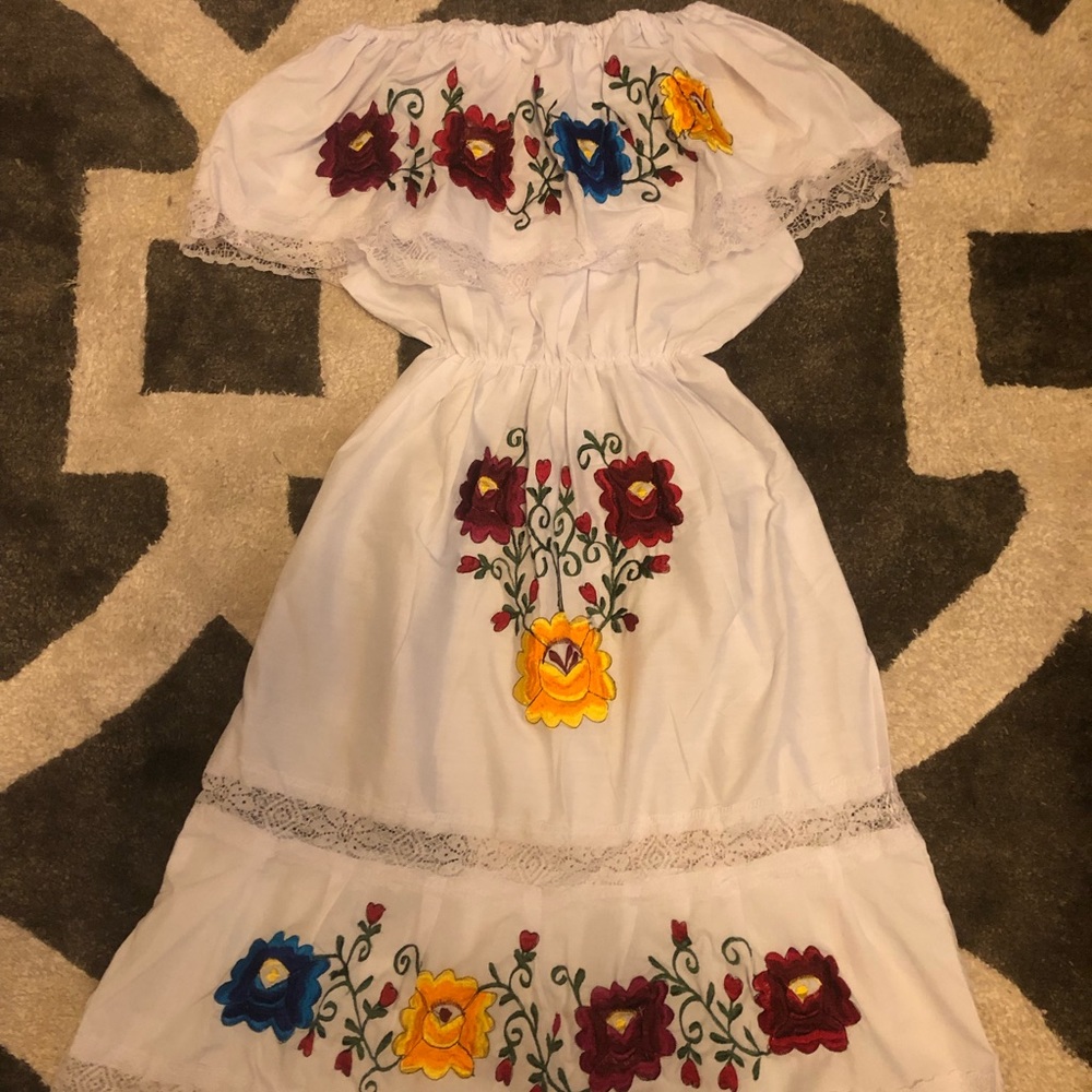 Embroided mexican dress traje típico mexicano